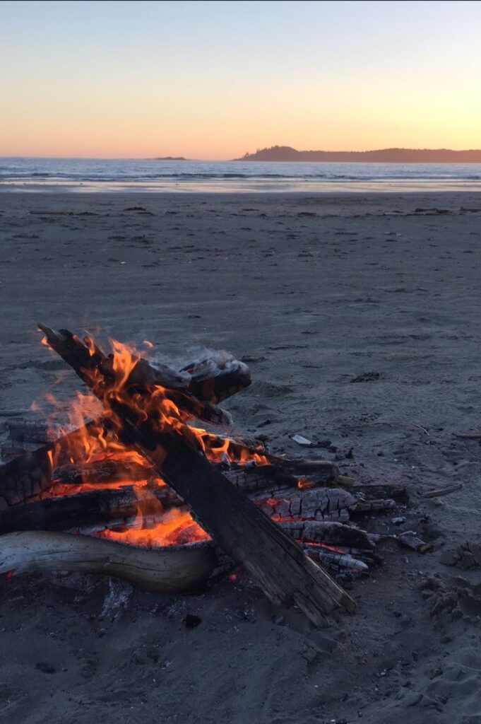 Beach fire, Victoria BC